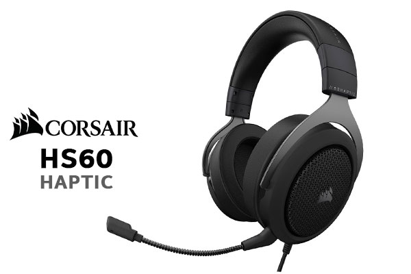 Corsair HS60 HAPTIC Stereo Gaming Headset - Carbon
