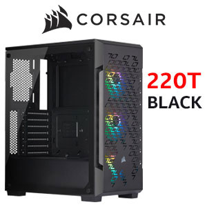 CORSAIR iCUE 220T RGB Airflow Gaming Case - Black
