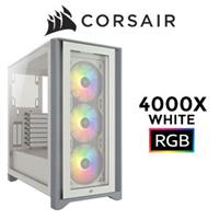 Corsair iCUE 4000X RGB Gaming Case - White