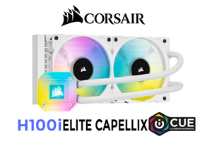 Corsair iCUE H100i Elite Capellix CPU Cooler - White