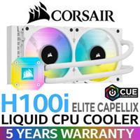 Corsair iCUE H100i Elite Capellix CPU Cooler - White