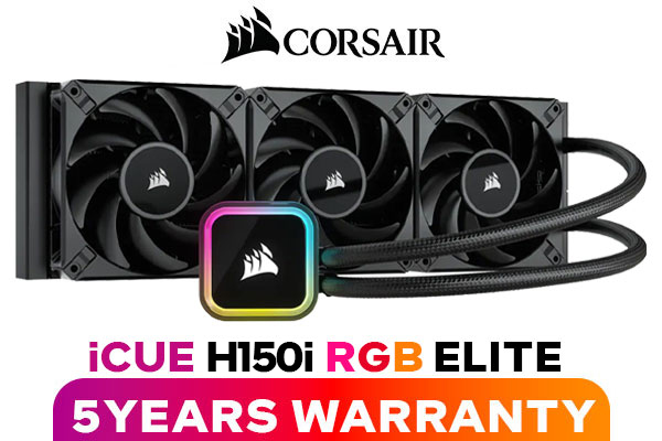 Corsair iCue H150i RGB ELITE 360mm Liquid CPU Cooler