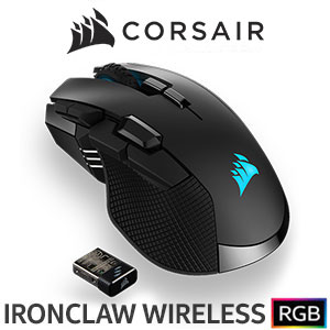 Corsair IRONCLAW RGB Wireless Gaming Mouse - Black