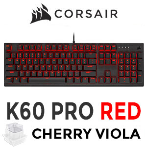 Corsair K60 PRO Mechanical Gaming Keyboard - CHERRY VIOLA