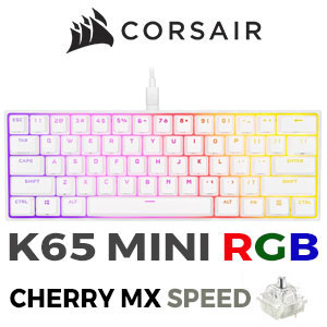 Corsair K65 RGB MINI Gaming Keyboard - White