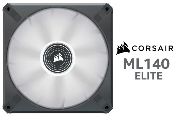 Corsair ML140 LED ELITE White Premium 140mm PWM Magnetic Levitation Fan - Single Pack / CO-9050124-WW