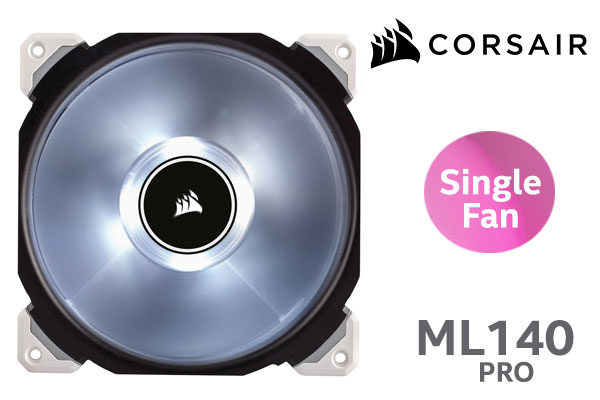 Corsair ML140 Pro 140mm White LED Case Fan / Premium Magnetic Levitation / CO-9050046-WW