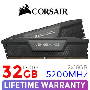 Corsair Vengeance 32GB 5200MHz DDR5 Black