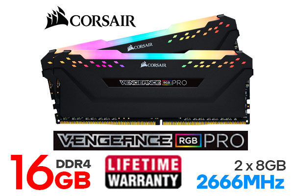 Corsair Vengeance RGB PRO 16GB 2666MHz Black