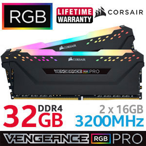 Corsair Vengeance RGB PRO 32GB 3200MHz C18 DDR4 Black