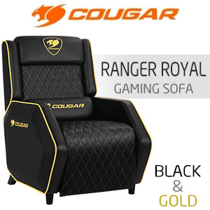 Cougar Ranger Royal Gaming Sofa - Black/Gold