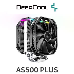 DeepCool AS500 Plus WH CPU Air Cooler, Universal RAM Height Compatibility, Two 140mm PWM Fan, A-RGB Top Cover, 5 Heat Pipe Design for Intel Core/AMD Ryzen CPUs, Black