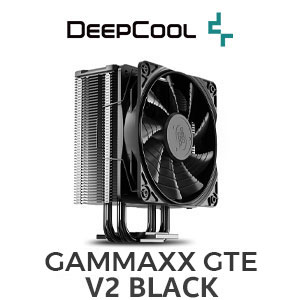 Deepcool GAMMAXX GTE V2 CPU Cooler - Black / Noise-performance Balance / 4 New-tech Copper Pipes / New Fin-Mounting Process / Brand-new Foolproof Mounting kit / GAMMAXX GTE V2(Black)