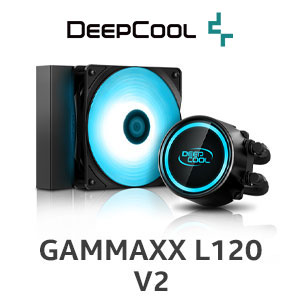 Deepcool GAMMAXX L120T Blue LED CPU Liquid Cooler for Socket Intel LGA2066/2011-v3/2011/1700/1200/1151/1150/1155, AMD AM4