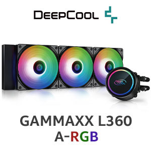 DeepCool Gammaxx L360 ARGB Cooling System Anti-Leak Radiator 360mm Liquid Heatsink RGB SYNC 12V 4-Pin Compatible Intel 2066/2011-v3/2011/1700/1200/1151/1150/1155 and AMD AM4