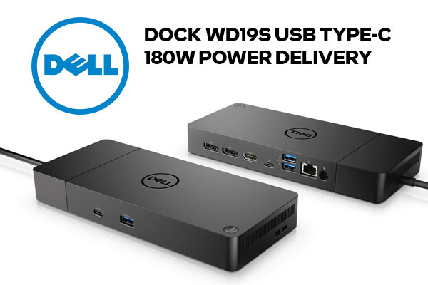 Dell Dock - Model Number; WD19S 130W Power Delivery - 180W AC, Open Box