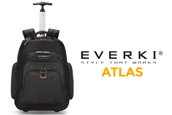 Everki Atlas Wheeled Laptop Backpack Black