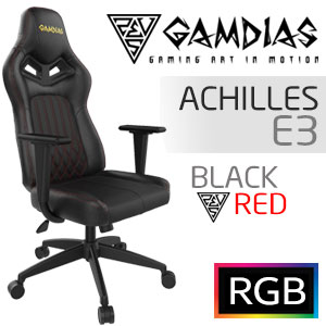 Gamdias Achilles E3 Gaming Chair - Black/Red