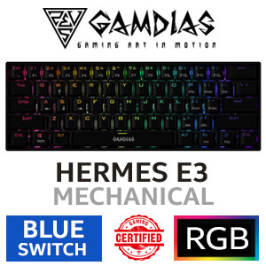 Gamdias Hermes E3 RGB Mechanical Keyboard - Black