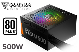 Gamdias KRATOS E1-500W RGB 500W Power Supply
