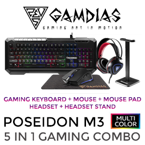 Gamdias Poseidon M3 5 in 1 Gaming Combo
