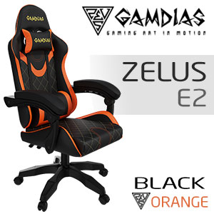 Gamdias Zelus E2 Gaming Chair - Black/Orange