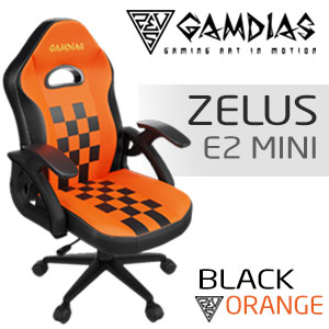 Gamdias ZELUS E2 Mini Gaming Chair - Black/Orange