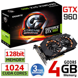 Gigabyte Geforce Gtx 960 4gb Extreme Graphics Card