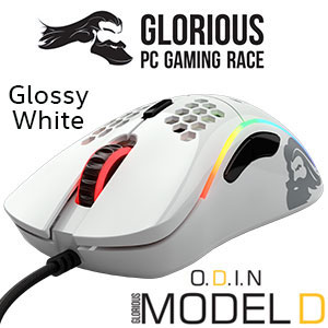Glorious Model D Ergonomic Mouse - Glossy White