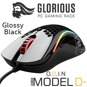 Glorious Model D Minus Ergonomic Mouse - Glossy Black
