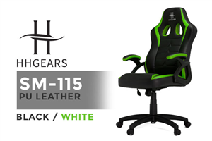 HHGears SM-115 Gaming Chair - Black/Green