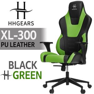 HHGears XL-300 Gaming Chair - Black/Green
