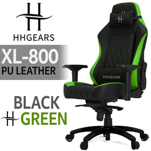 HHGears XL-800 Gaming Chair - Black/Green