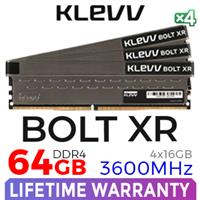 KLEVV BOLT XR 64GB 3600MHz DDR4 Gaming OC Memory