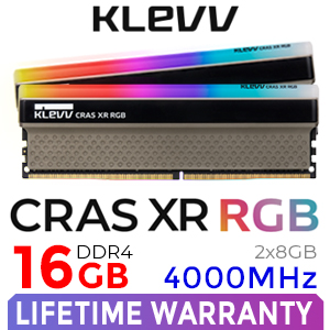 KLEVV CRAS XR RGB 16GB 4000MHz DDR4 Memory Kit