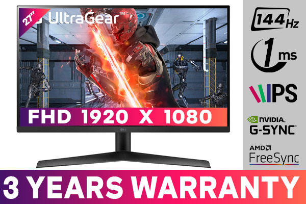 Monitor Gamer LG UltraGear 27 IPS FHD HDR 10 FreeSync Vesa - Techbox