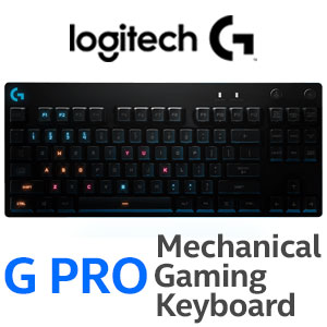 Logitech G Pro Mechanical Gaming Keyboard / Ultra Portable Design / More Responsive / Rock Solid / 26-Key Rollover / Built-In Profiles / Customs Macros / Customizable Game Mode / 920-008294