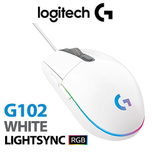 Logitech G102 Lightsync RGB Gaming Mouse - White