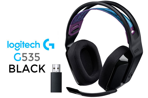 Logitech G535 LIGHTSPEED Wireless Gaming Headset - Lightweight on-ear  headphones, flip to mute mic, stereo, compatible with PC, PS4, PS5, USB
