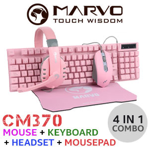 MARVO CM370PK 4 IN 1 Gaming Combo - Pink