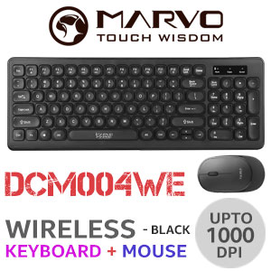 MARVO DCM004WE Wireless Combo - Black