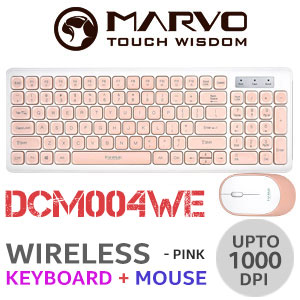 MARVO DCM004WE Wireless Combo - Pink
