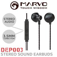 MARVO DEP003 Stereo Earbuds - Black