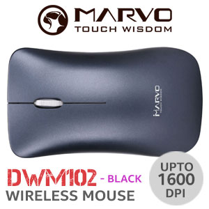 MARVO DWM102 Wireless Mouse - Black