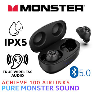 Monster Achieve 100 AirLinks Wireless Headphones - Black