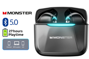 Monster Airmars GT11 True Wireless Headphones - Black