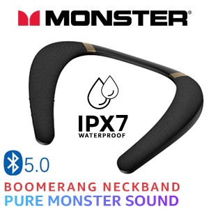Monster Boomerang Neckband Bluetooth Speaker - Black