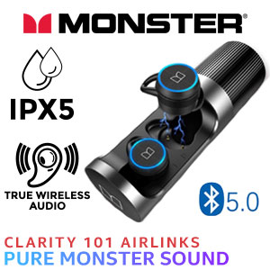 Monster Clarity 101 AirLinks Wireless Headphones - Black OPEN BOX