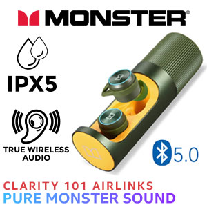 Monster Clarity 101 AirLinks Wireless Headphones - Green