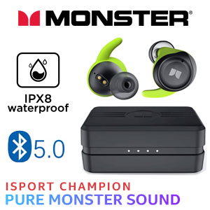 Monster iSport Champion Wireless Headphones - Black